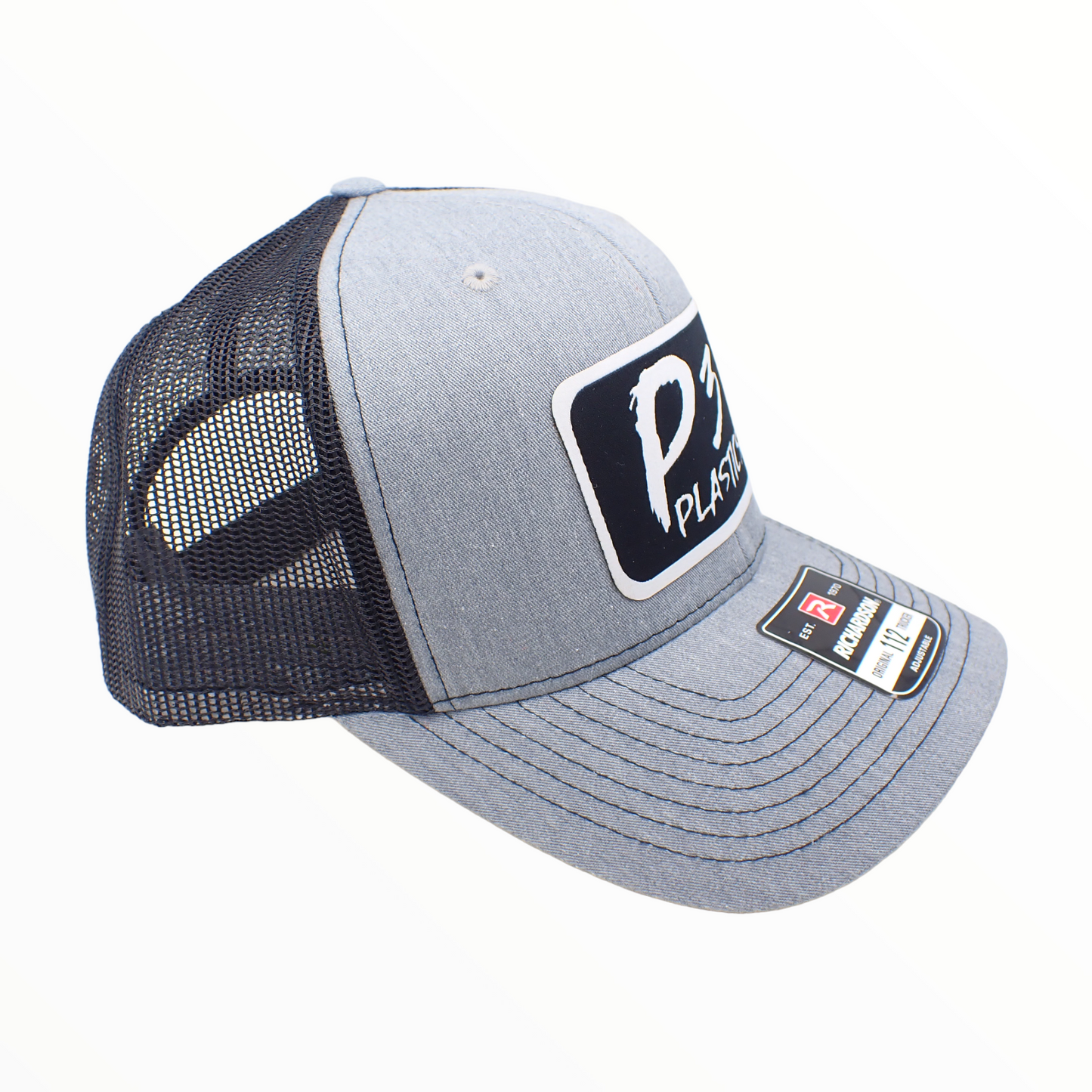 Heather Gray / Black Patch Hat