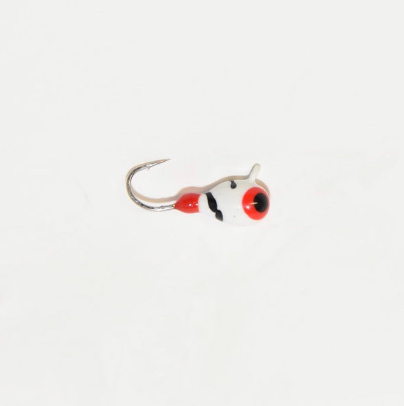 White/ Red Black Swirl