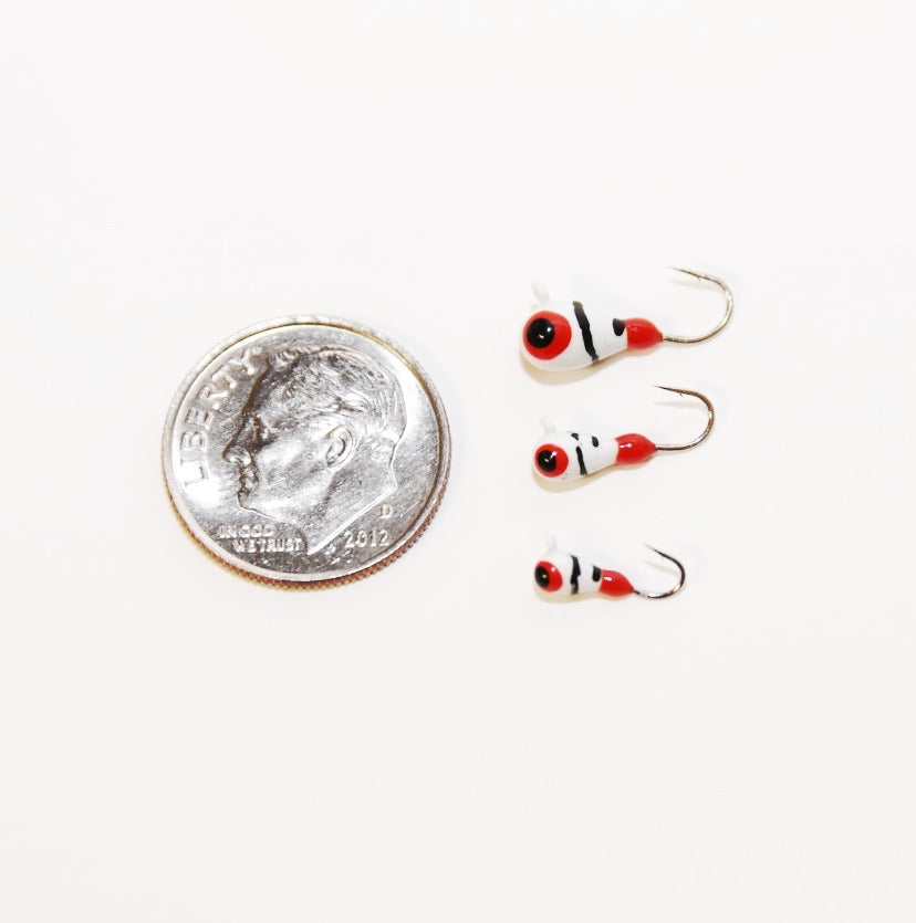 White/ Red Black Swirl