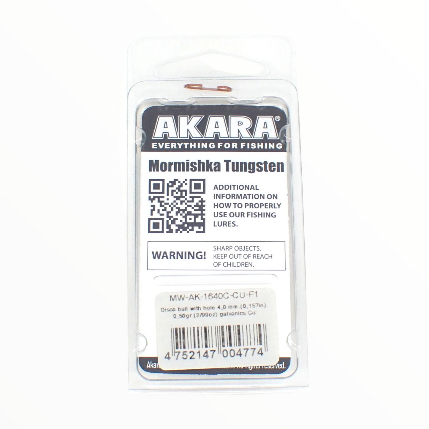 4MM TUNGSTEN MORMISHKA AKARA DISCO BALL WITH HOLE