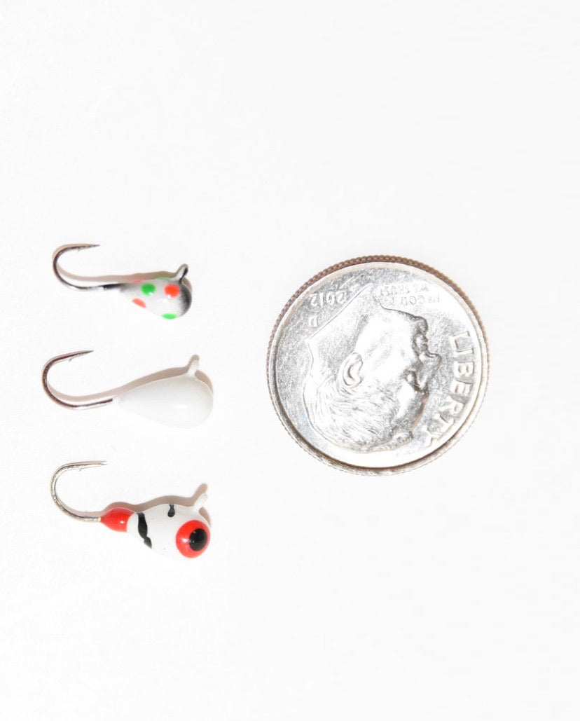 White/ Red Black Swirl