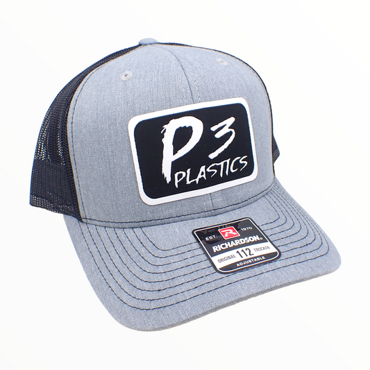 Heather Gray / Black Patch Hat