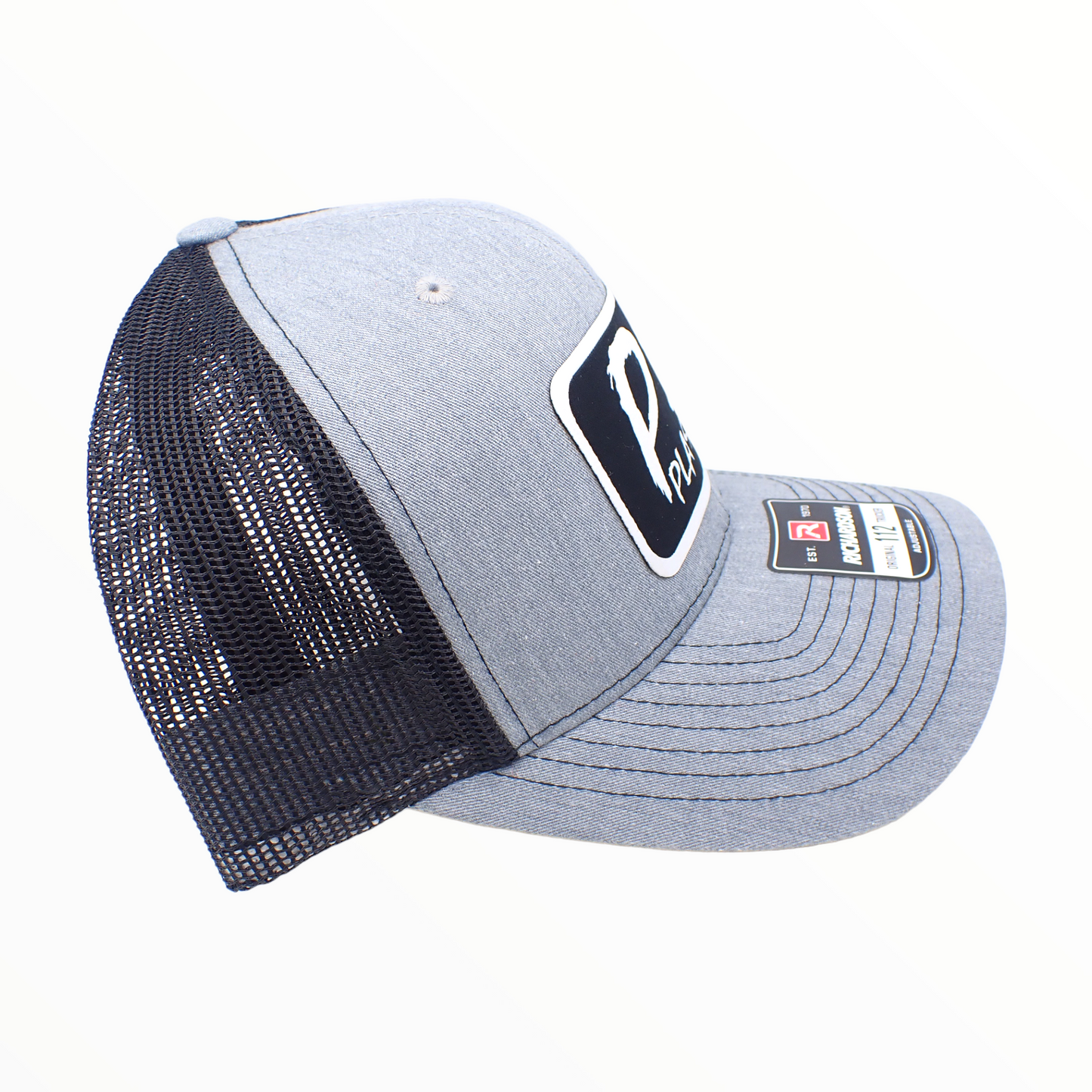 Heather Gray / Black Patch Hat