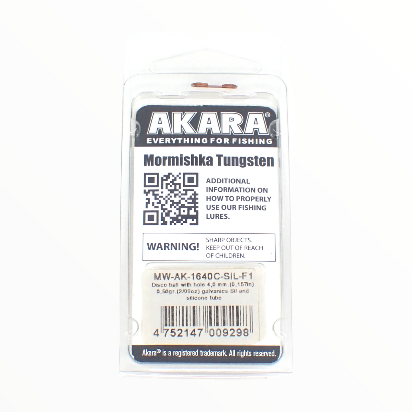 4MM TUNGSTEN MORMISHKA AKARA DISCO BALL WITH HOLE