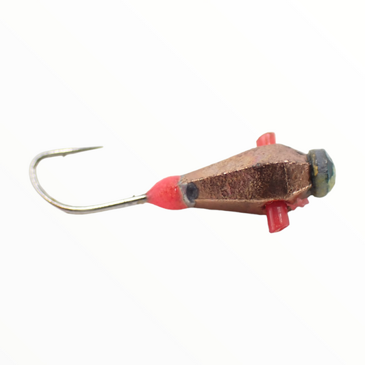 4MM TUNGSTEN MORMISHKA AKARA TEAR DROP WITH A HOLE WITH FACETS WITH KEMBRIK (PLASTIC TUBE) WITH CRYSTAL